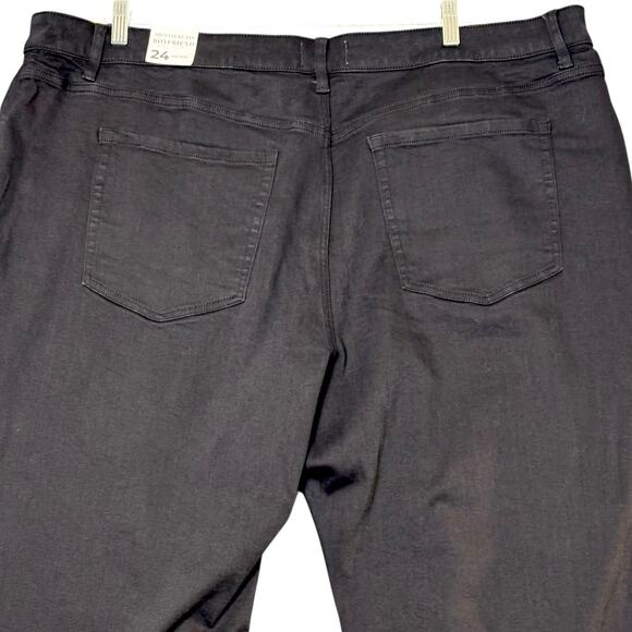 NWT Lane Bryant Signature Fit Boyfriend Sequin Pants Black Mid Rise SZ 24 Curvy - Picture 8 of 16